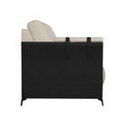 Sofá 2 Lugares 164cm Loud Pu Preto | Linho Bege - Sallar Home